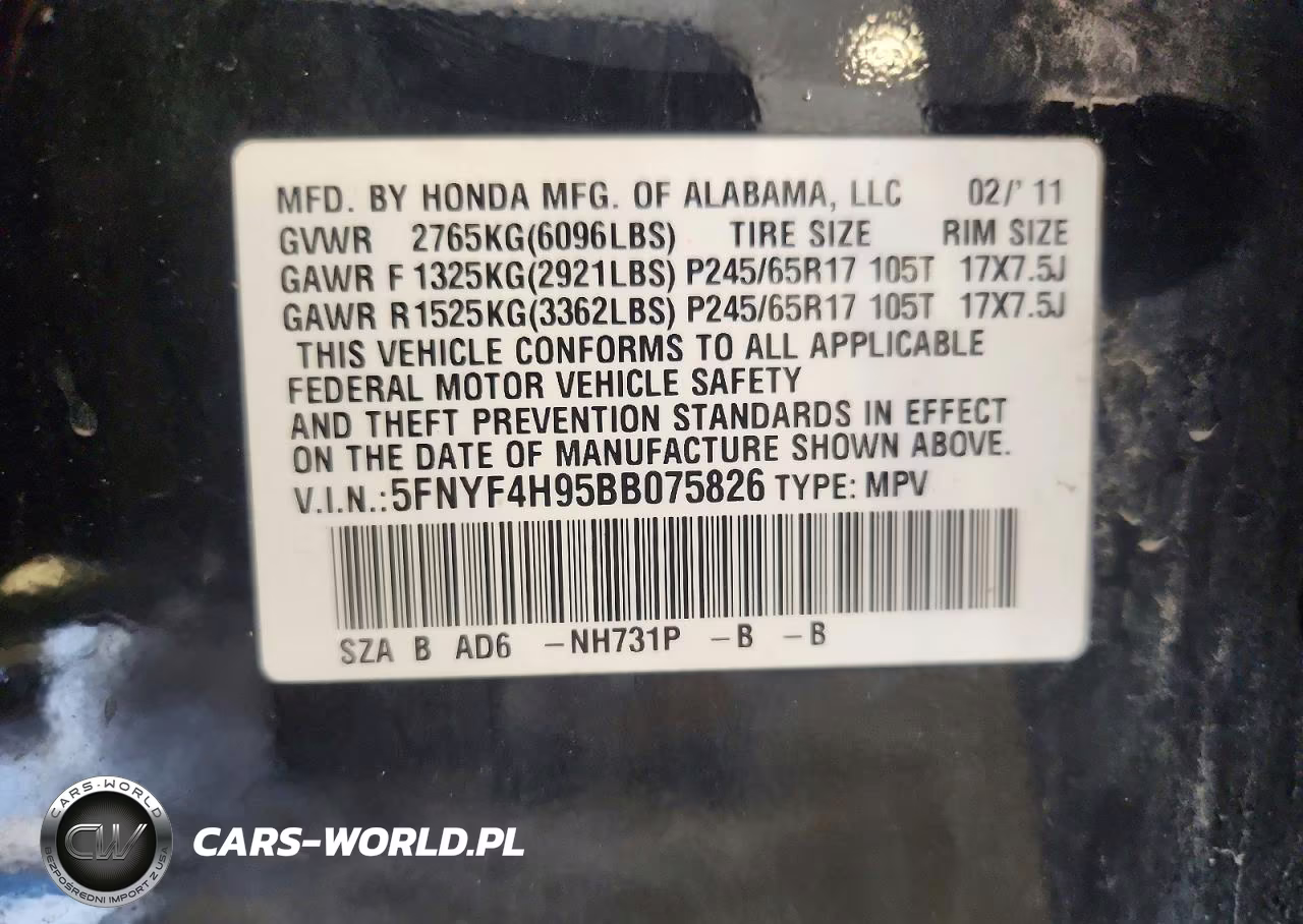 2011 Honda Pilot Touring VIN:5FNYF4H95BB075826 - 12