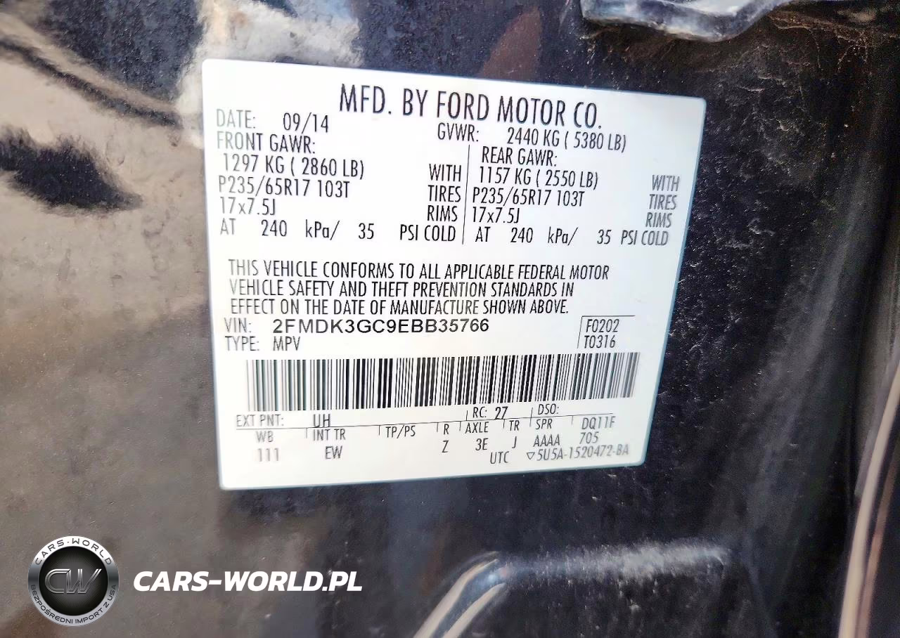 2014 Ford Edge Se VIN:2FMDK3GC9EBB35766 - 13