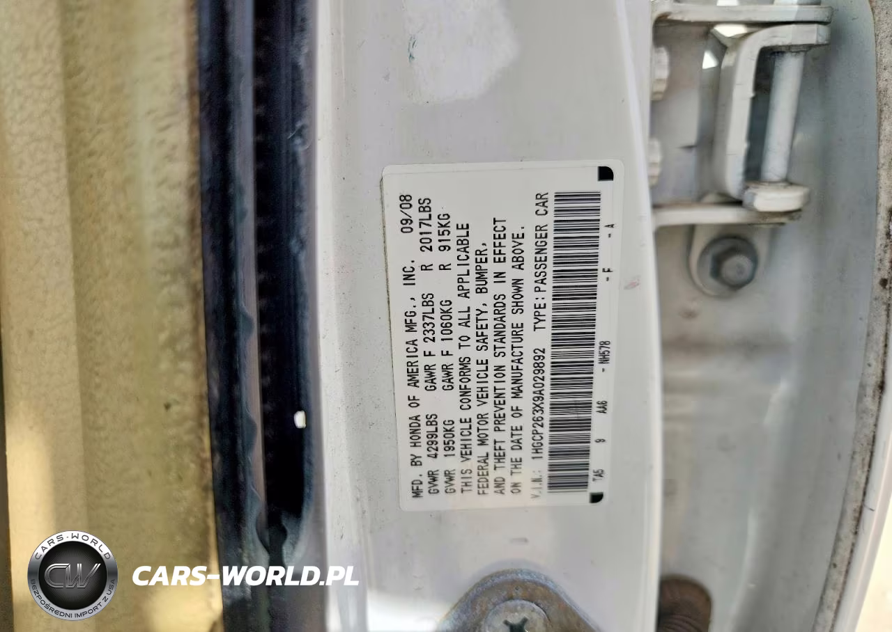 2009 Honda Accord Lx VIN:1HGCP263X9A029892 - 12