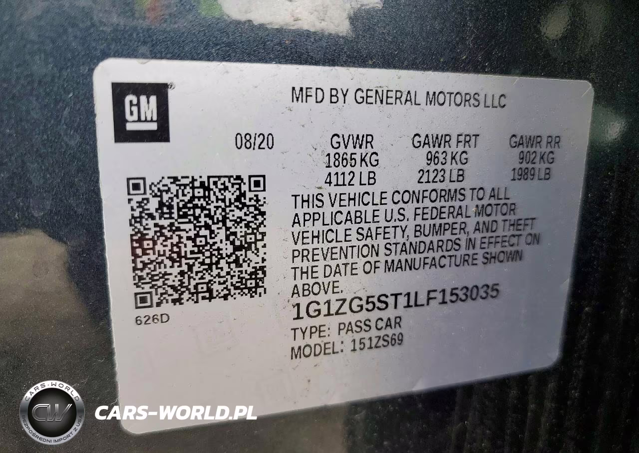 2020 Chevrolet Malibu Rs VIN:1G1ZG5ST1LF153035 - 12