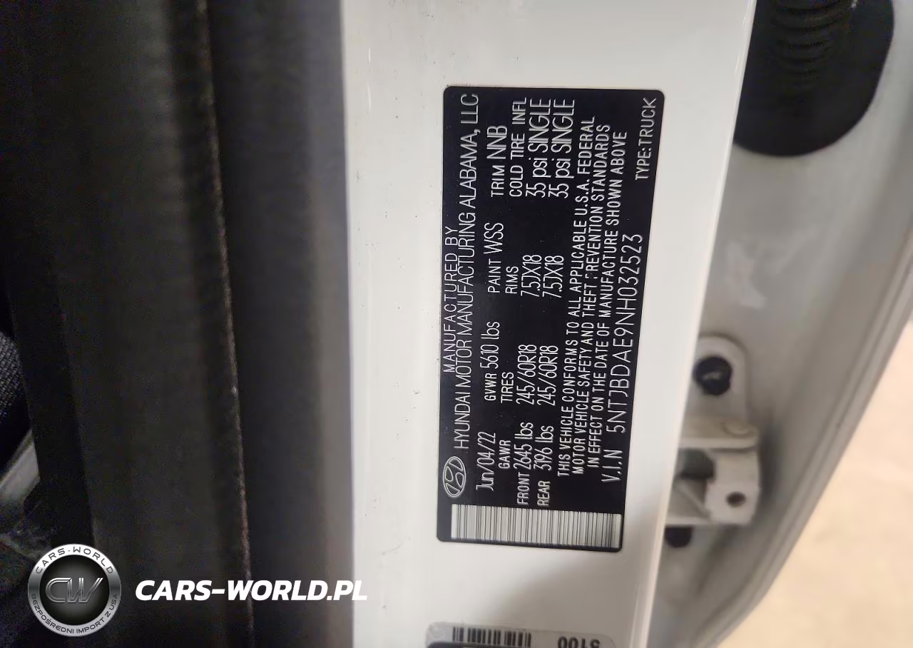 2022 Hyundai Santa Cruz Sel VIN:5NTJBDAE9NH032523 - 12