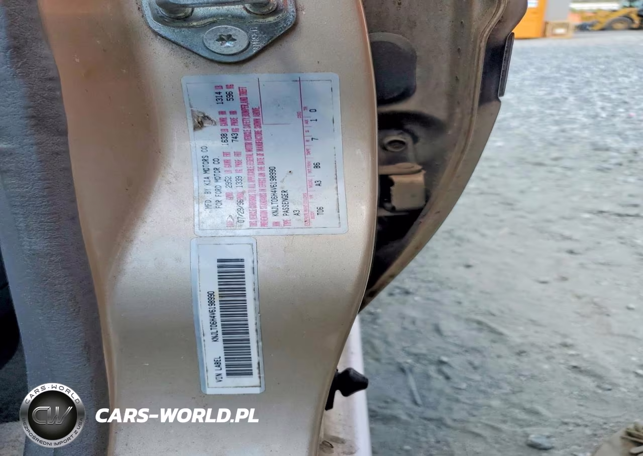 1997 Ford Aspire VIN:KNJLT06H4V6198990 - 12