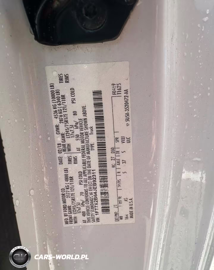 2018 Ford F-250 Xl VIN:1FT7X2B64JEB92311 - 10
