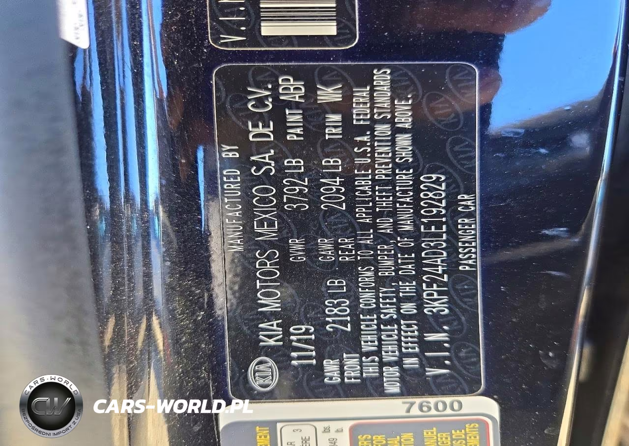 2020 Kia Forte Fe VIN:3KPF24AD3LE192829 - 12