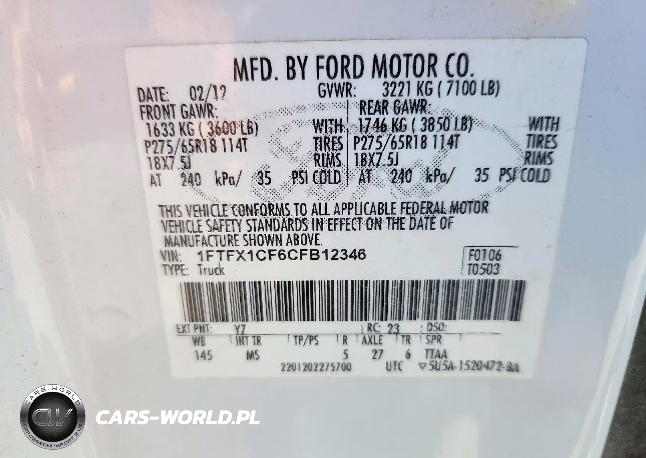 2012 Ford F150 Super Cab VIN:1FTFX1CF6CFB12346 - 13