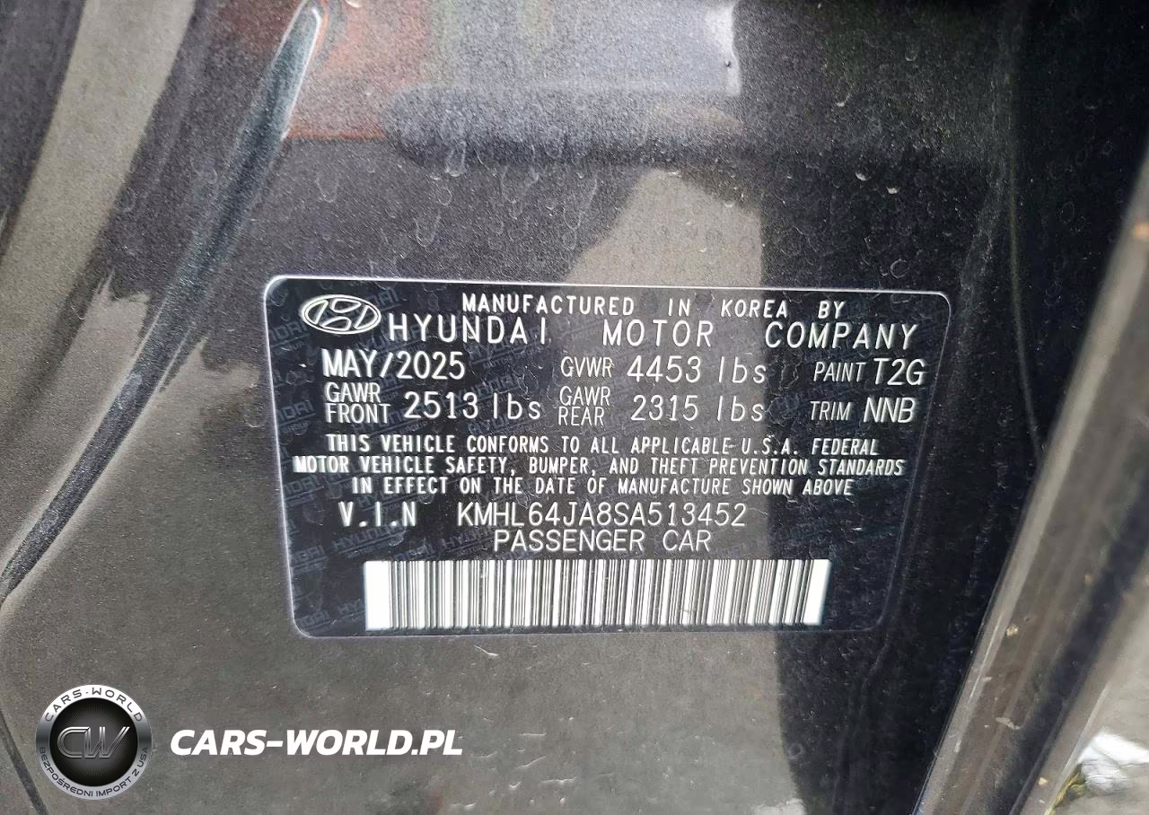 2025 Hyundai Sonata Sel VIN:KMHL64JA8SA513452 - 12