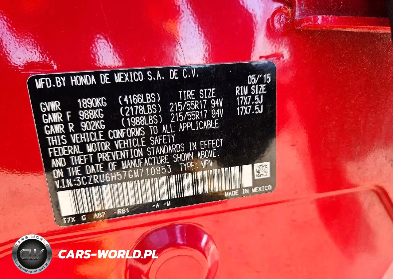 2016 Honda Hr-V Ex VIN:3CZRU6H57GM710853 - 12