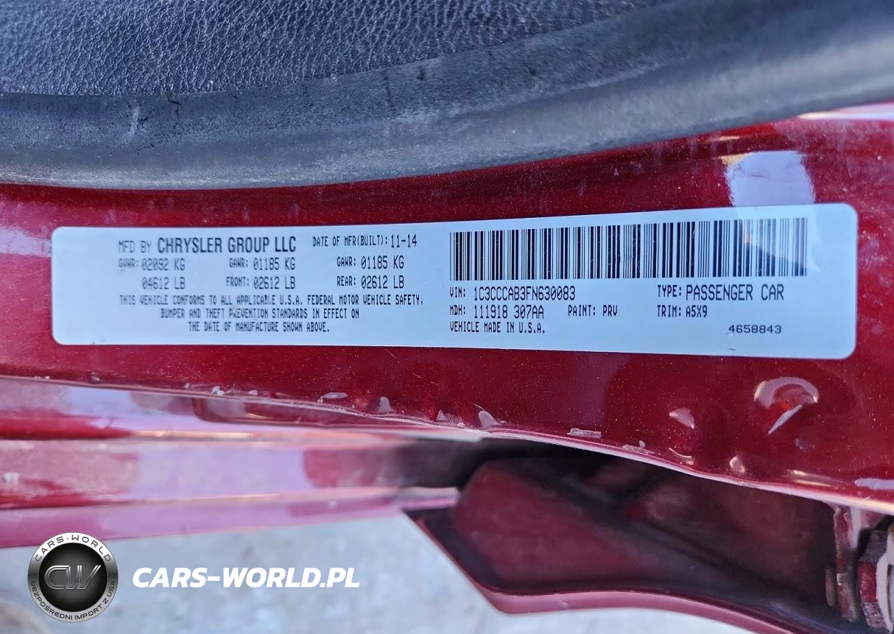 2015 Chrysler 200 Limited VIN:1C3CCCAB3FN630083 - 12