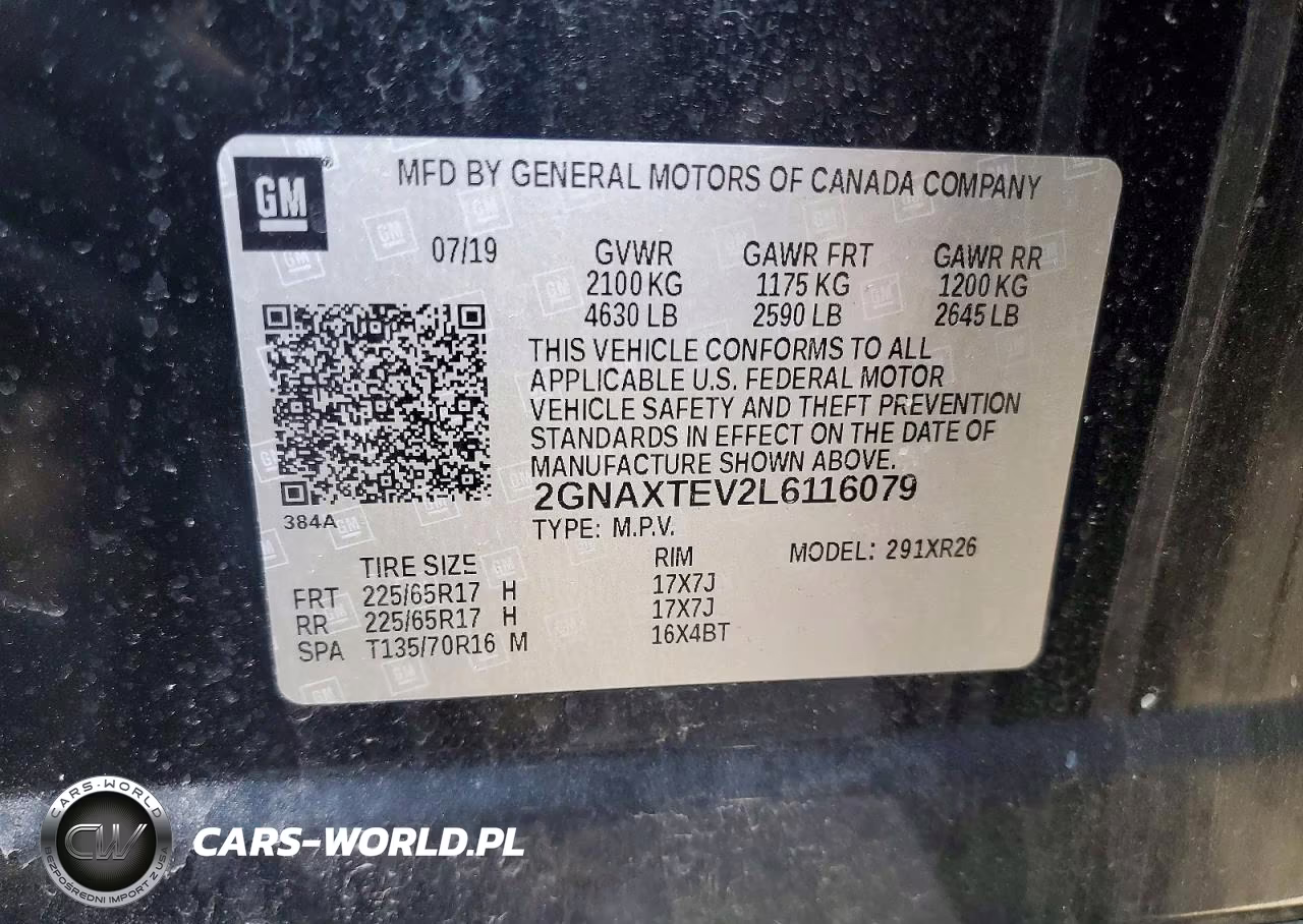 2020 Chevrolet Equinox Lt VIN:2GNAXTEV2L6116079 - 14