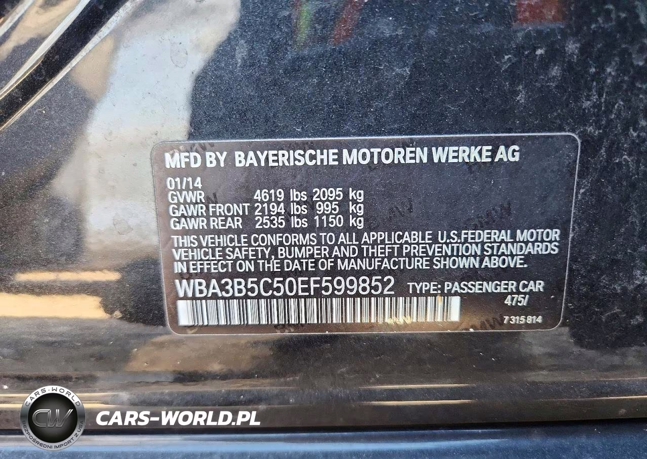 2014 BMW 328 Xi Sulev VIN:WBA3B5C50EF599852 - 12