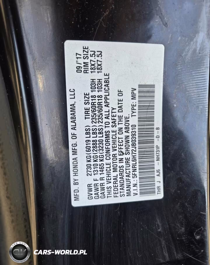 2018 Honda Odyssey Exl VIN:5FNRL6H72JB039310 - 10