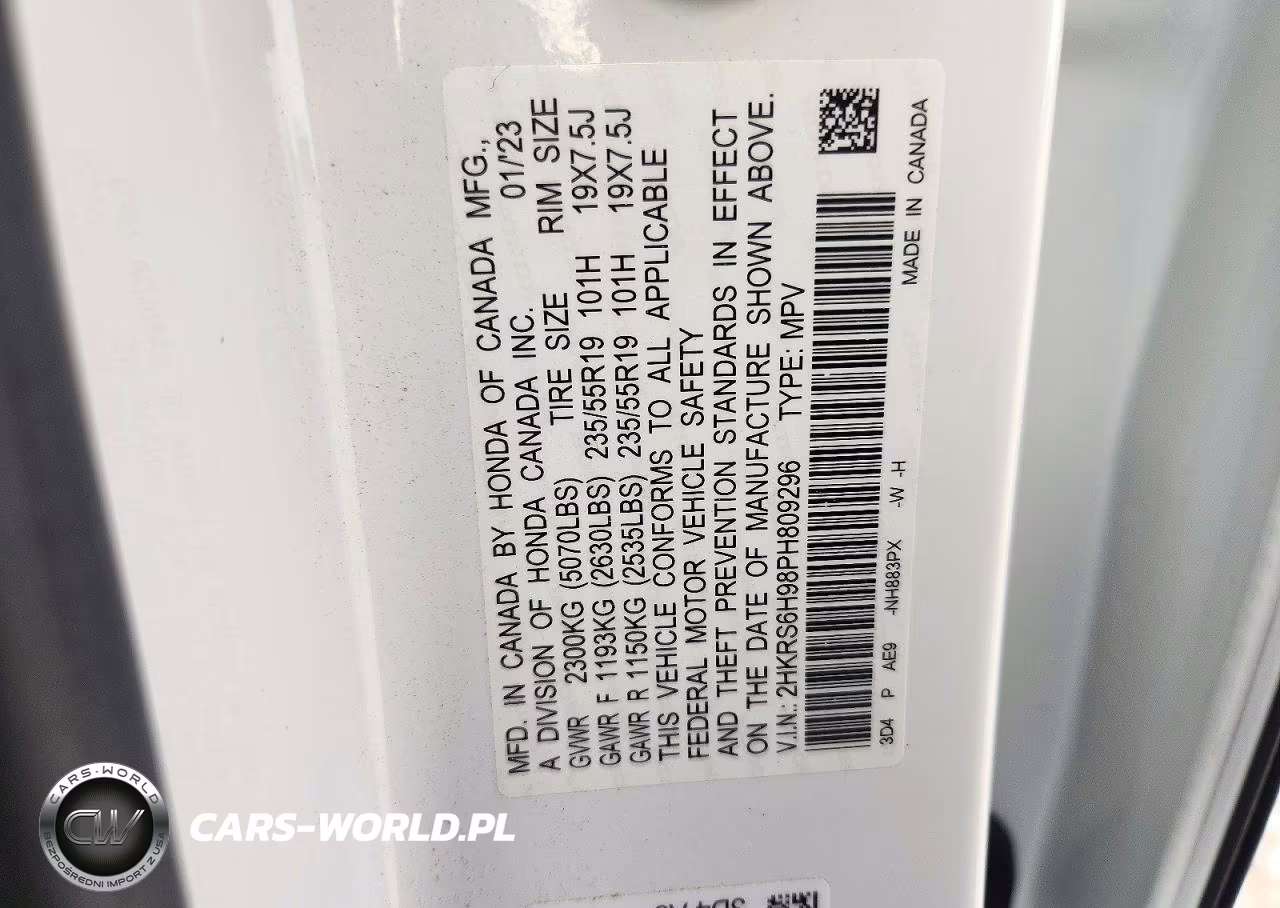 2023 Honda Cr-V Sport Touring VIN:2HKRS6H98PH809296 - 14
