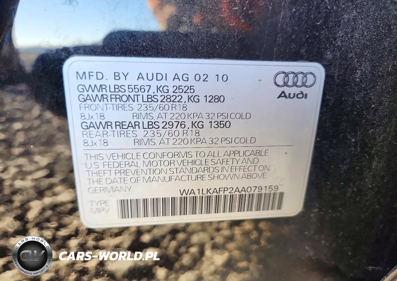 2010 Audi Q5 Premium Plus VIN:WA1LKAFP2AA079159 - 13