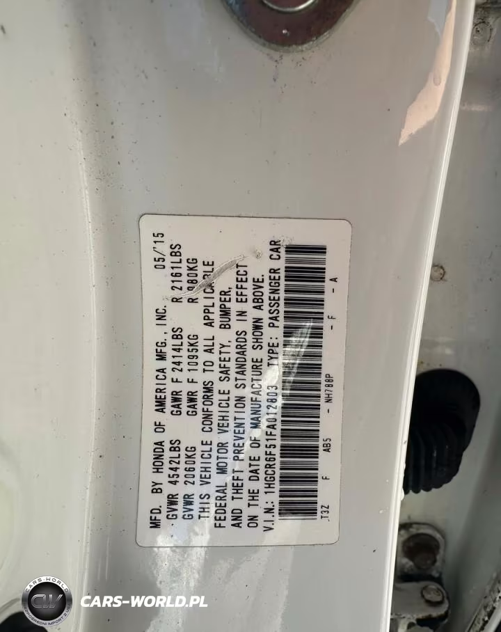 2015 Honda Accord Hybrid Ex-L VIN:1HGCR6F51FA012803 - 10