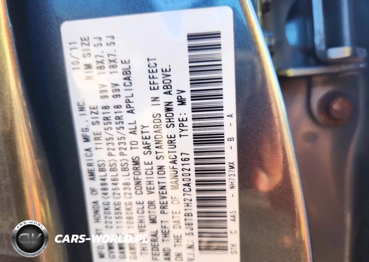 2012 Acura Rdx VIN:5J8TB1H27CA002167 - 12