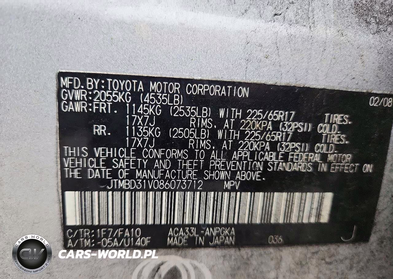 2008 Toyota Rav4 Limited VIN:JTMBD31V086073712 - 13