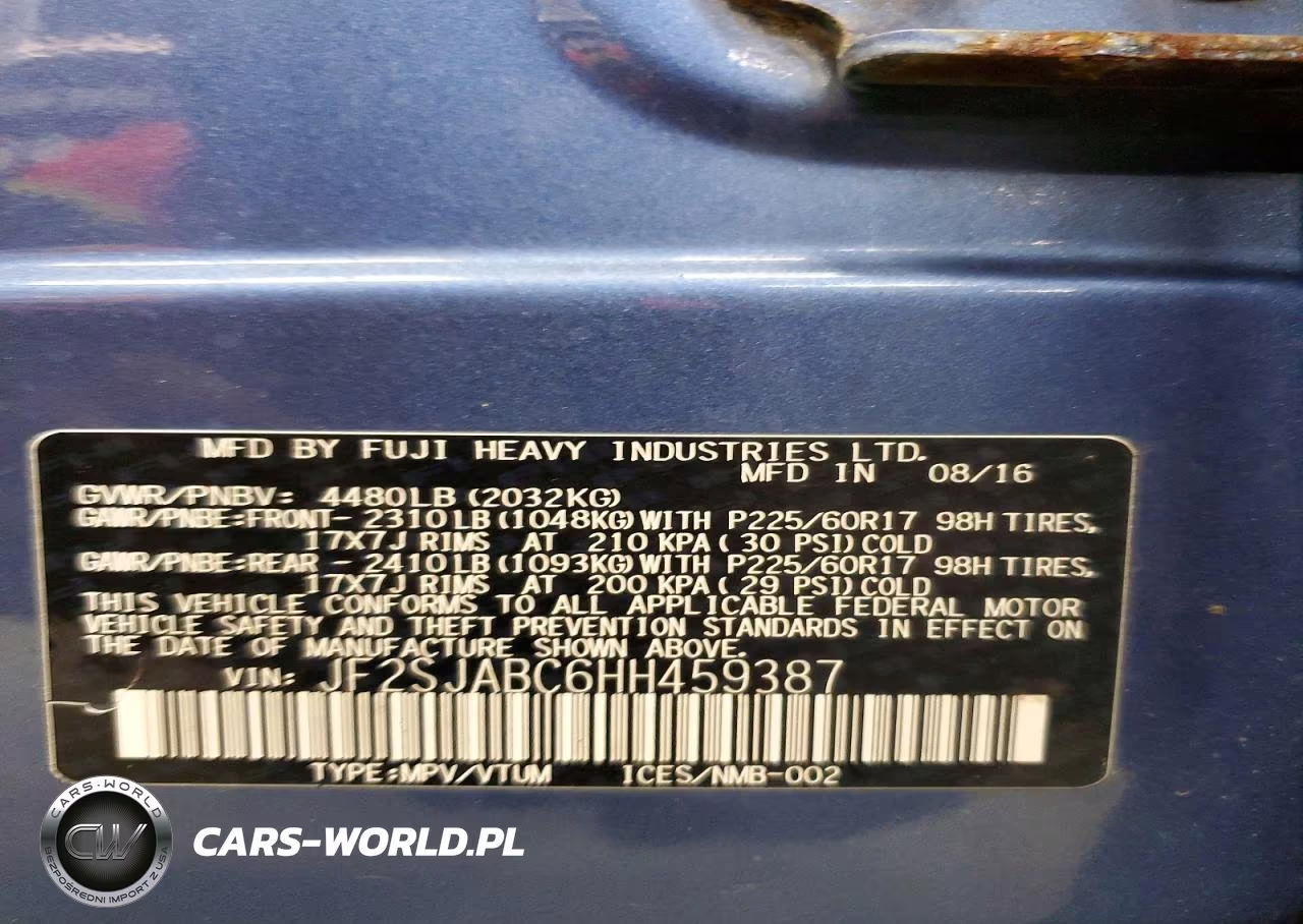 2017 Subaru Forester 2.5I VIN:JF2SJABC6HH459387 - 12