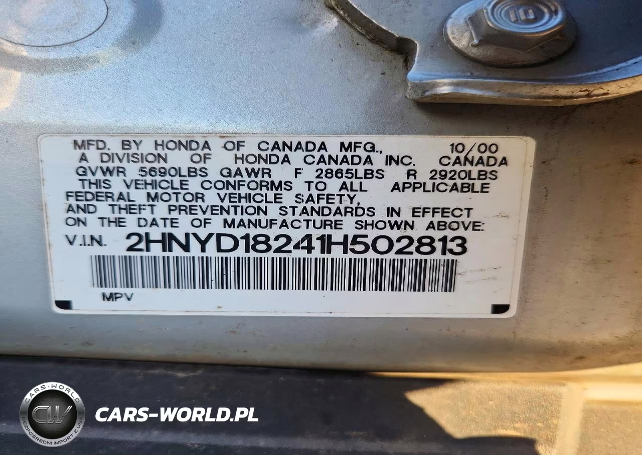 2001 Acura Mdx VIN:2HNYD18241H502813 - 13