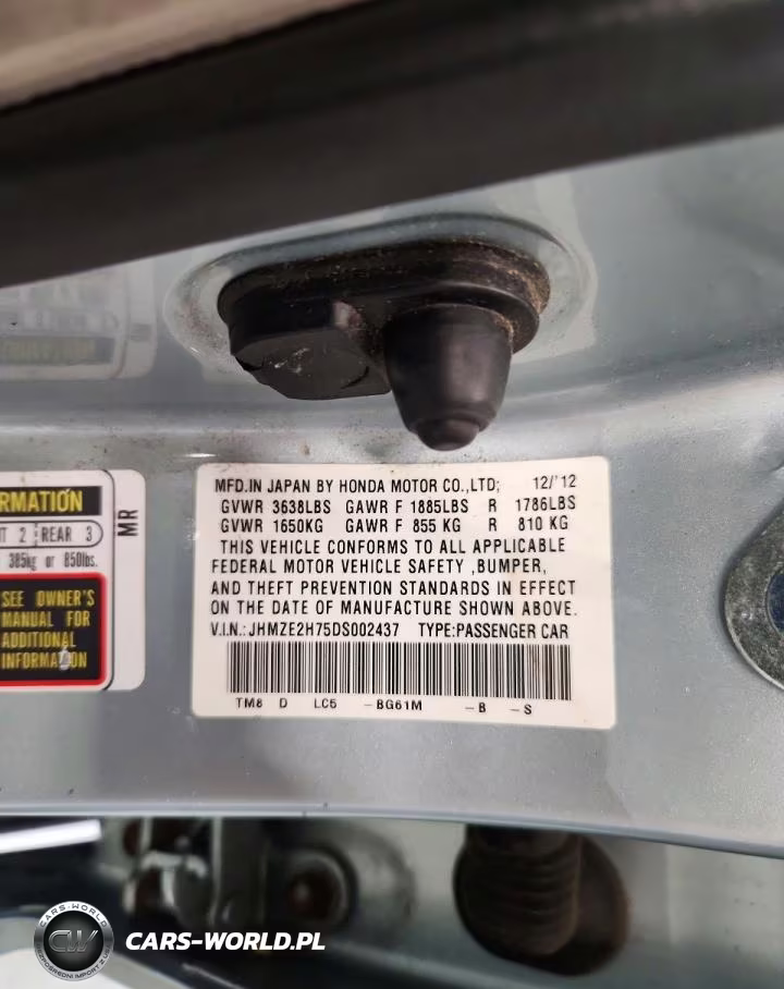 2013 Honda Insight Ex VIN:JHMZE2H75DS002437 - 12