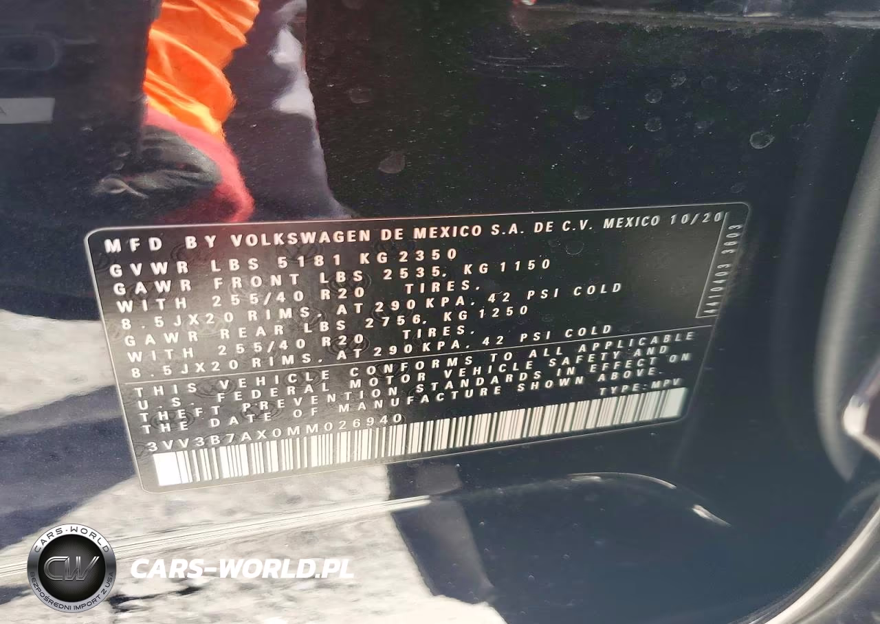 2021 Volkswagen Tiguan Se VIN:3VV3B7AX0MM026940 - 13
