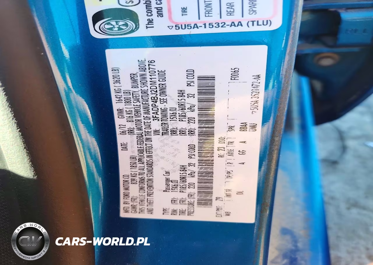 2013 Ford Fiesta Se VIN:3FADP4BJ2DM110776 - 12