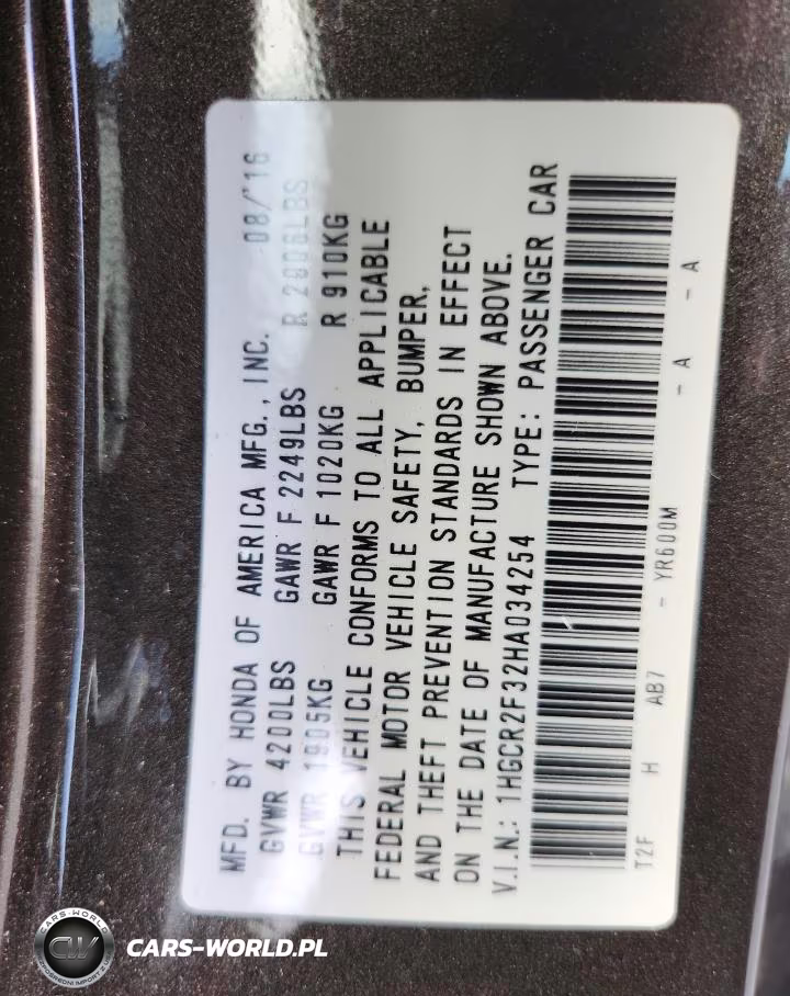 2017 Honda Accord Lx VIN:1HGCR2F32HA034254 - 12
