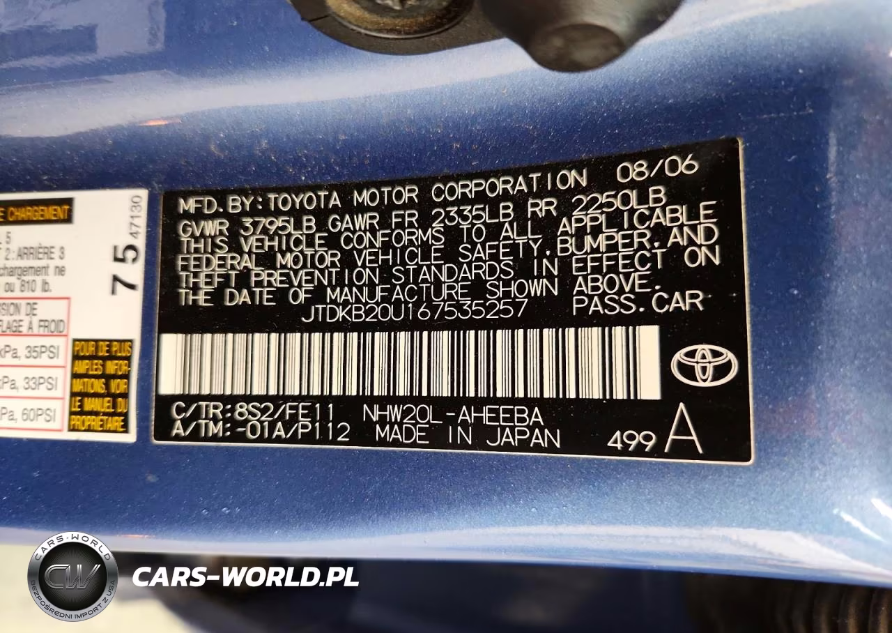 2006 Toyota Prius Base VIN:JTDKB20U167535257 - 12