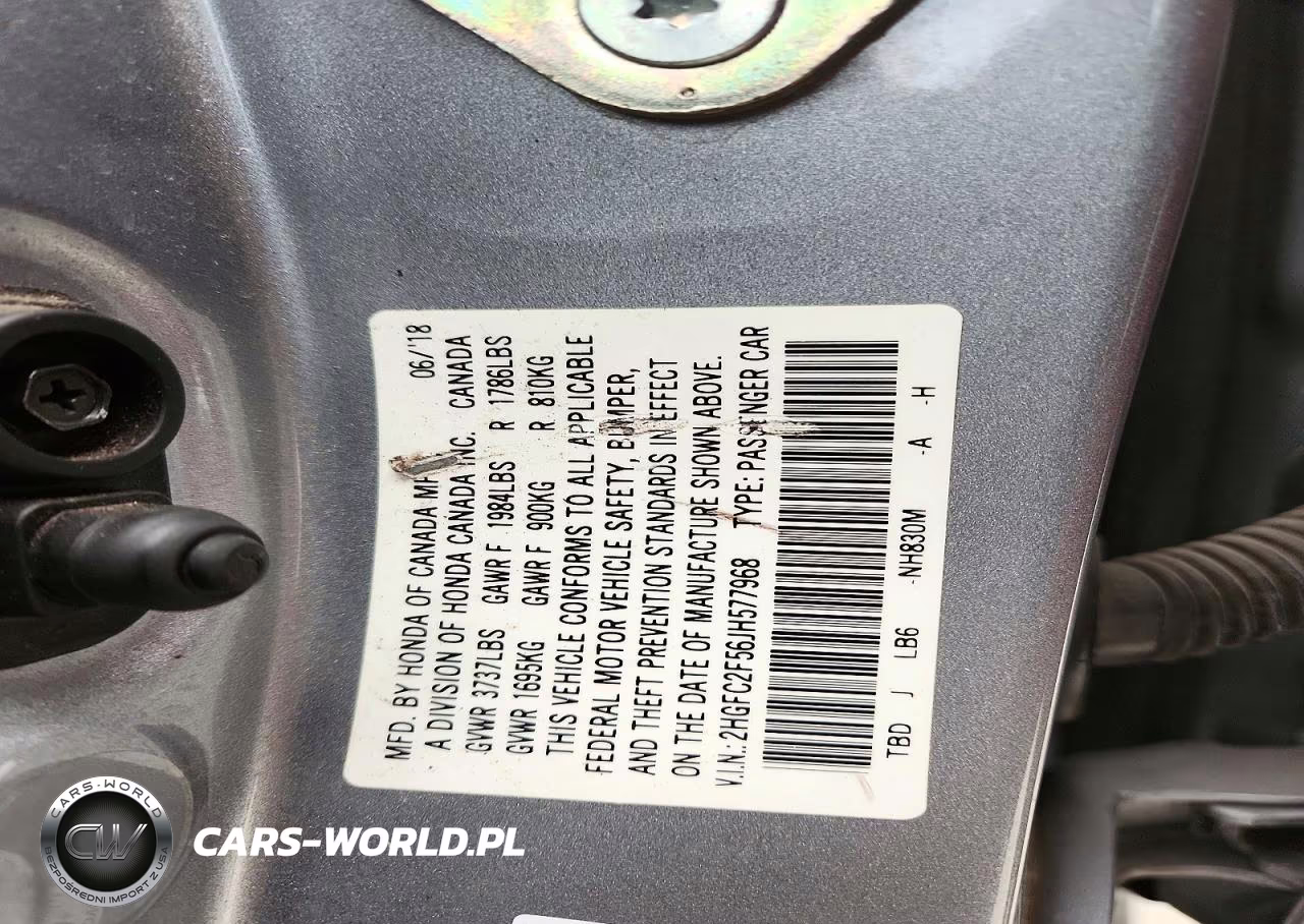 2018 Honda Civic Lx VIN:2HGFC2F56JH577968 - 12