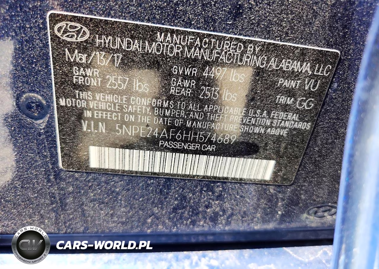 2017 Hyundai Sonata Se VIN:5NPE24AF6HH574689 - 12