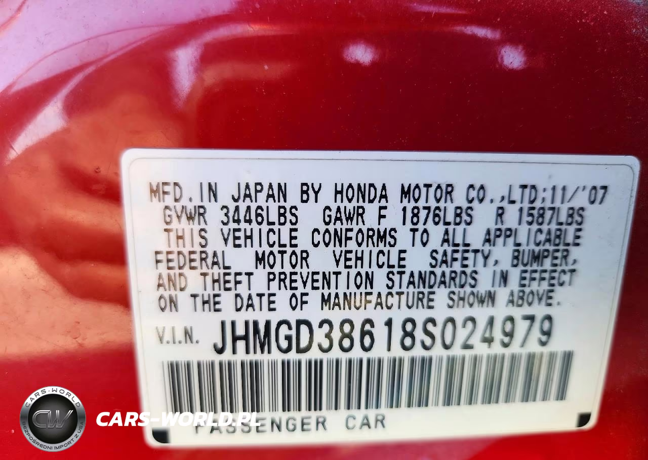 2008 Honda Fit Sport VIN:JHMGD38618S024979 - 12