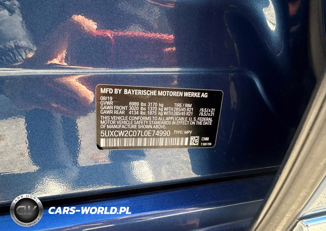 2020 BMW X7 xDrive40I VIN:5UXCW2C07L0E74990 - 10
