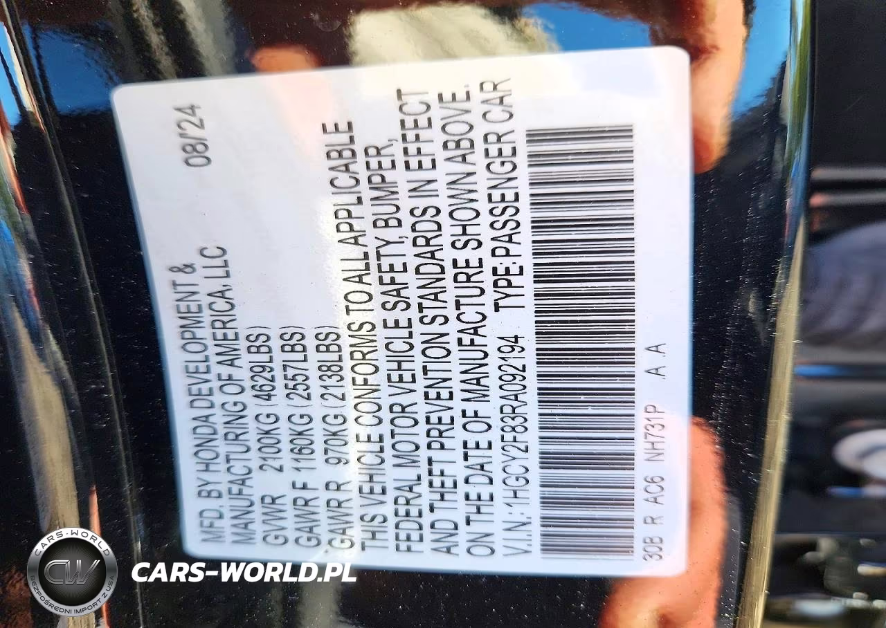 2024 Honda Accord Hybrid Touring VIN:1HGCY2F83RA092194 - 12