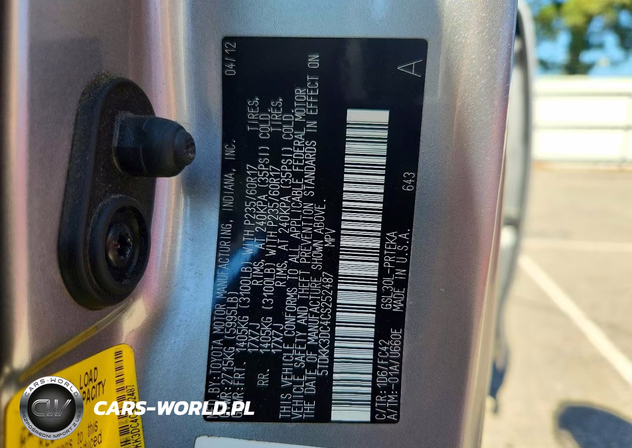 2012 Toyota Sienna Le VIN:5TDKK3DC4CS252487 - 14