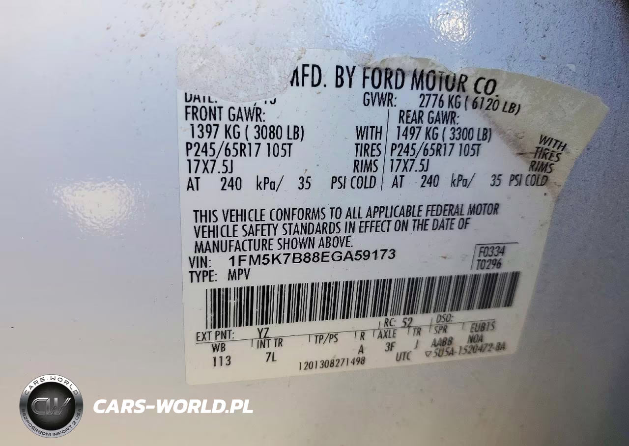 2014 Ford Explorer Xl VIN:1FM5K7B88EGA59173 - 13