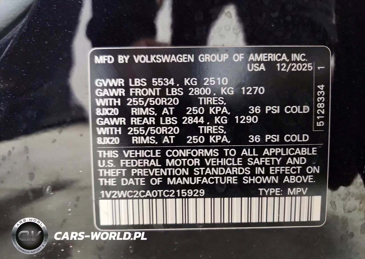 2026 Volkswagen Atlas Cross Sport Se VIN:1V2WC2CA0TC215929 - 14