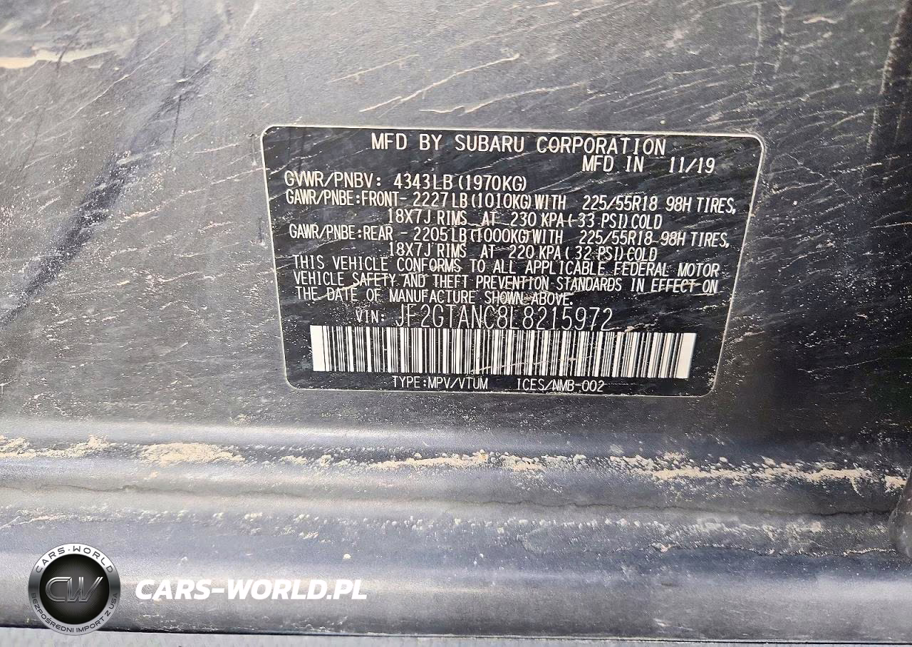 2020 Subaru Crosstrek Limited VIN:JF2GTANC8L8215972 - 13