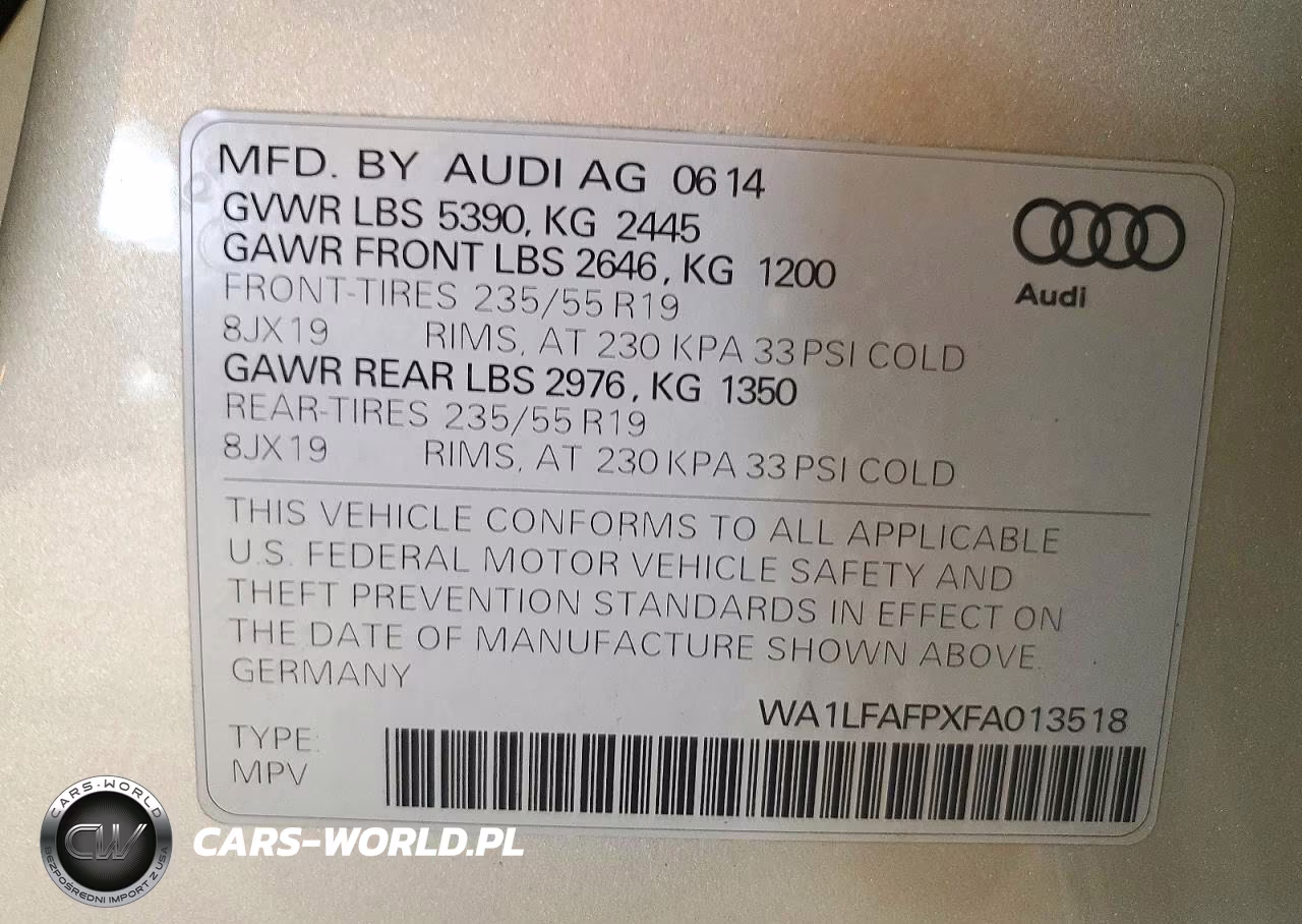 2015 Audi Q5 Premium Plus VIN:WA1LFAFPXFA013518 - 13