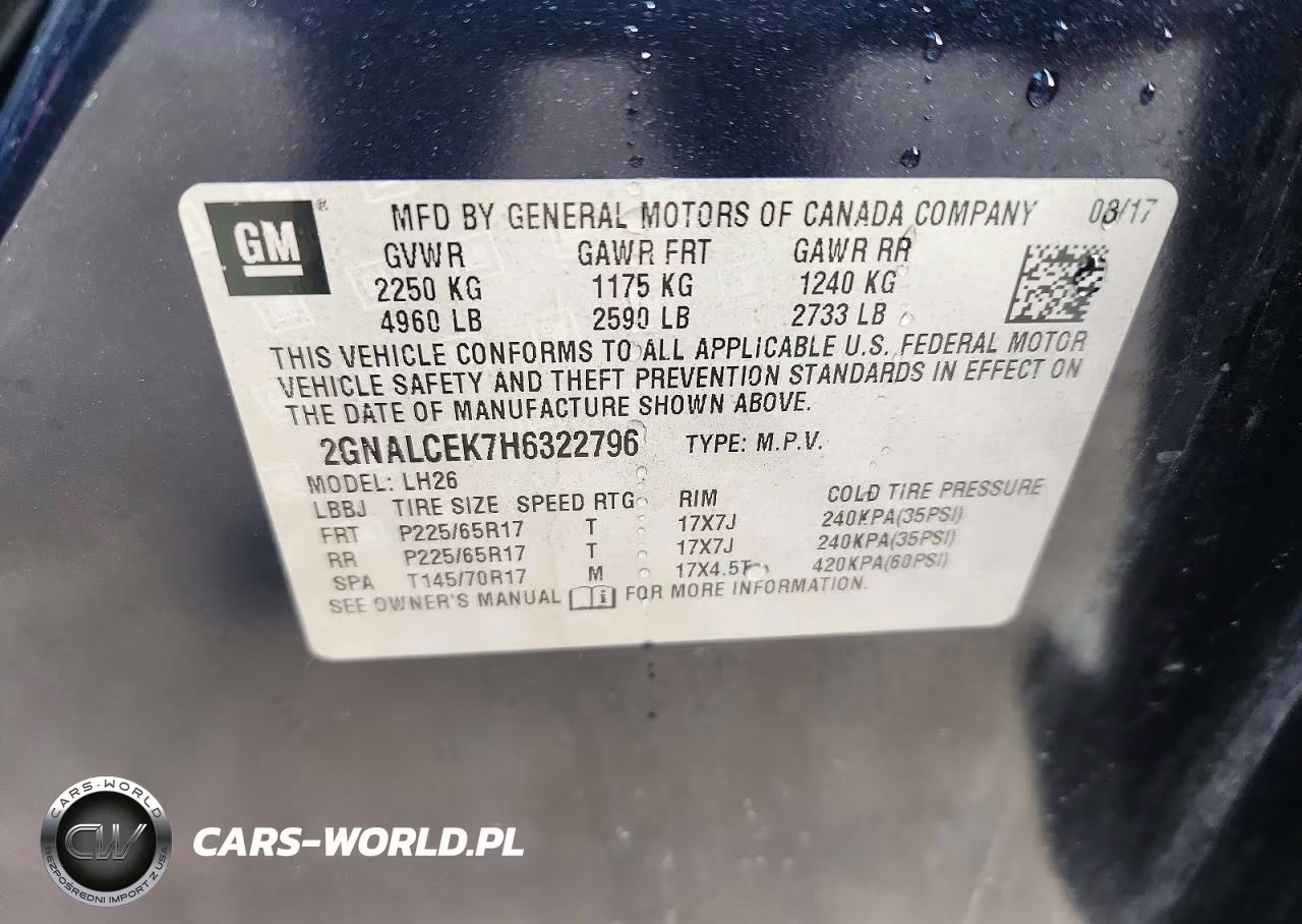 2017 Chevrolet Equinox Lt VIN:2GNALCEK7H6322796 - 12