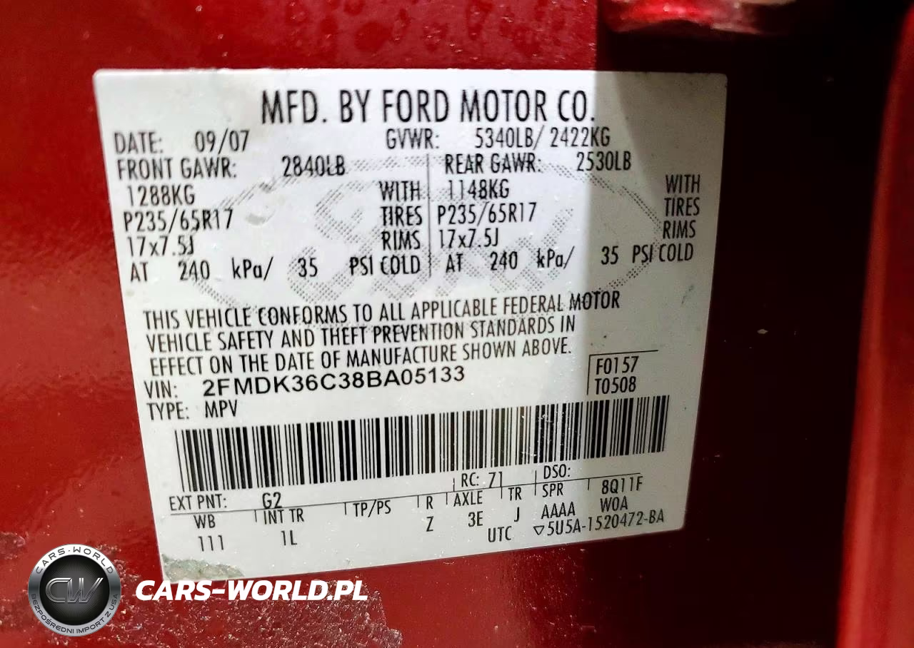 2008 Ford Edge Se VIN:2FMDK36C38BA05133 - 13