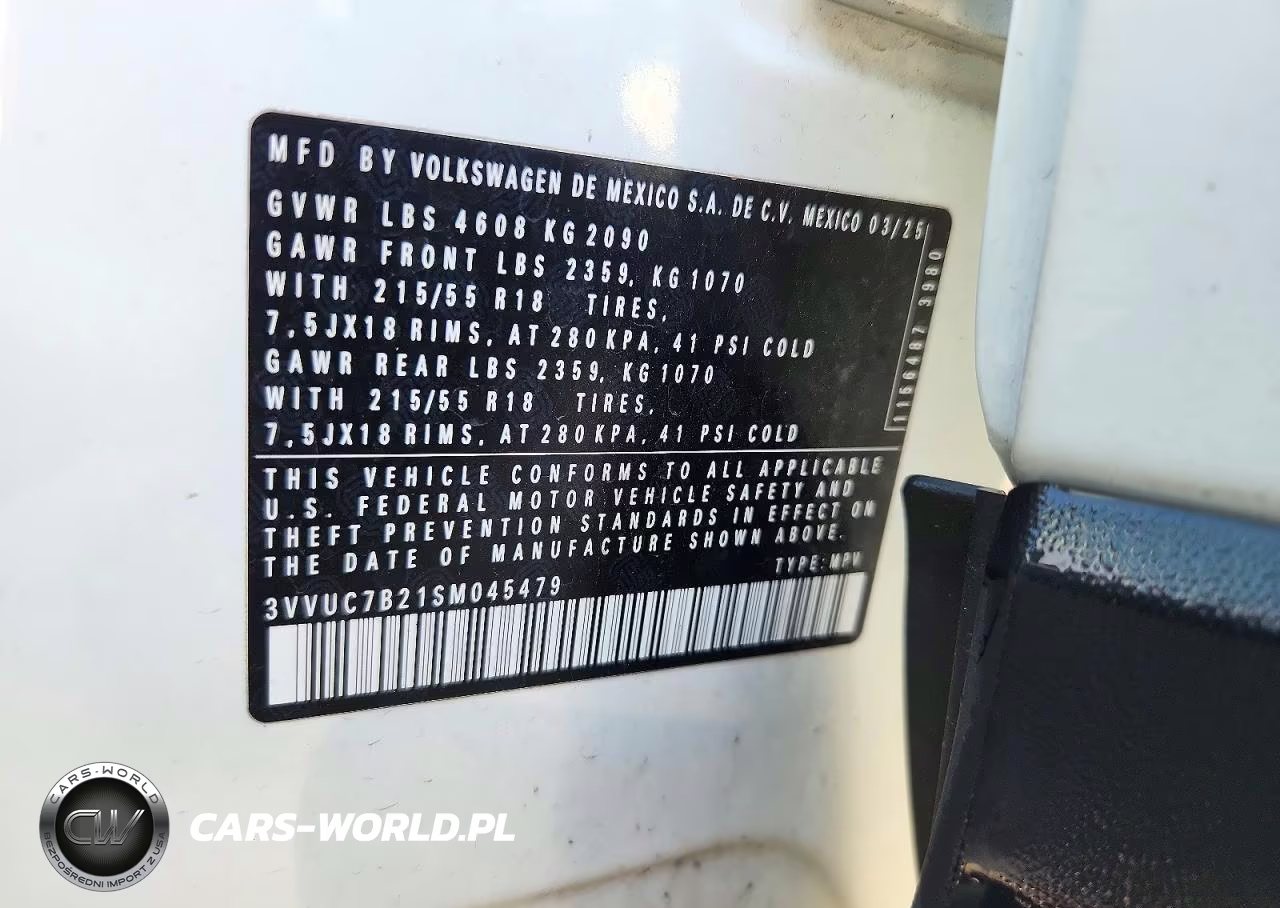 2025 Volkswagen Taos Se VIN:3VVUC7B21SM045479 - 13