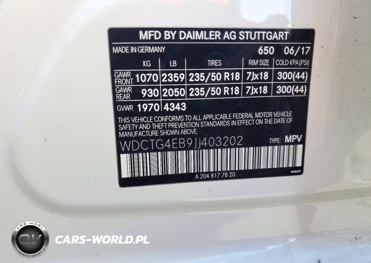 2018 Mercedes-Benz Gla 250 VIN:WDCTG4EB9JJ403202 - 13