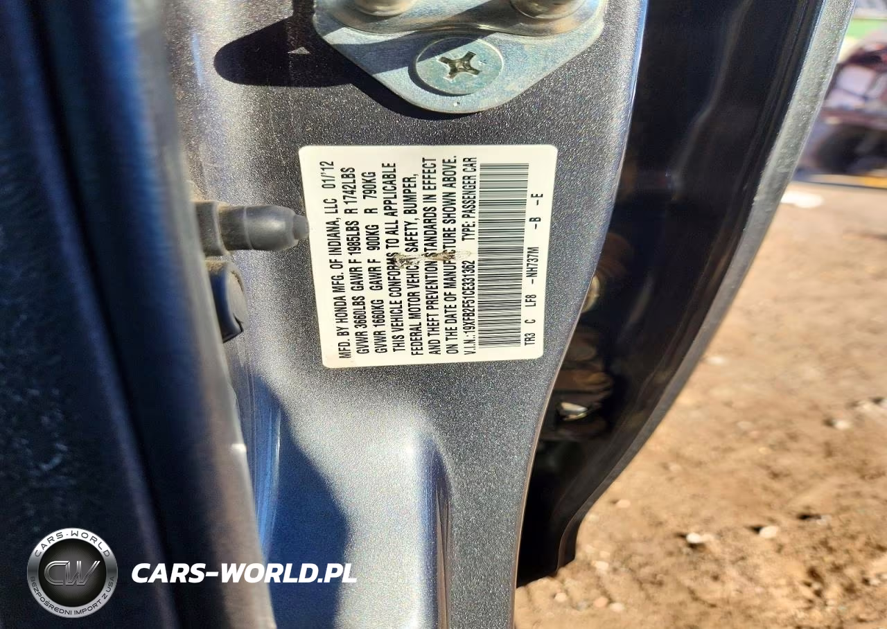 2012 Honda Civic Lx VIN:19XFB2F51CE331362 - 12