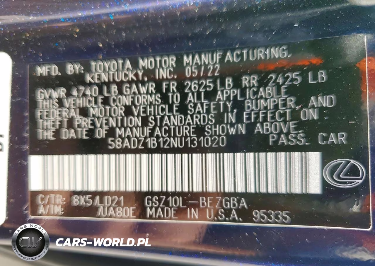 2022 Lexus Es 350 Base VIN:58ADZ1B12NU131020 - 13