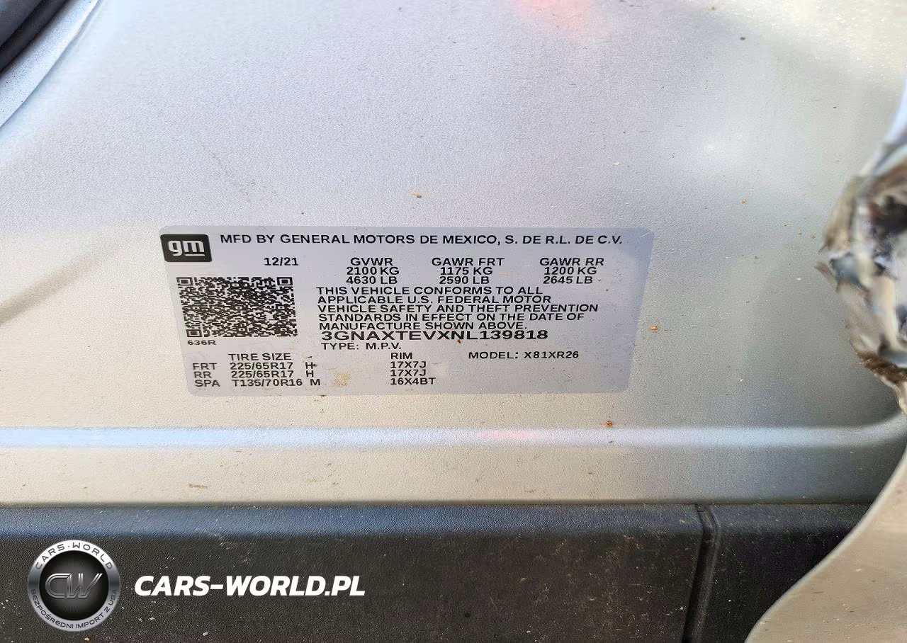 2022 Chevrolet Equinox Lt VIN:3GNAXTEVXNL139818 - 12