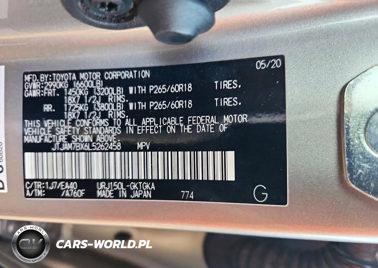 2020 Lexus Gx 460 Premium VIN:JTJAM7BX6L5262458 - 13