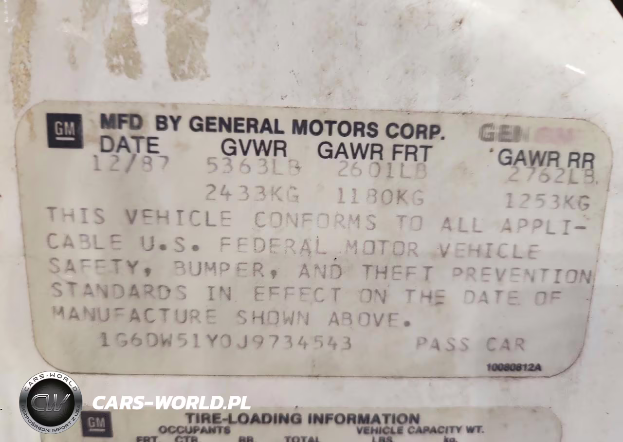 1988 Cadillac Brougham VIN:1G6DW51Y0J9734543 - 12