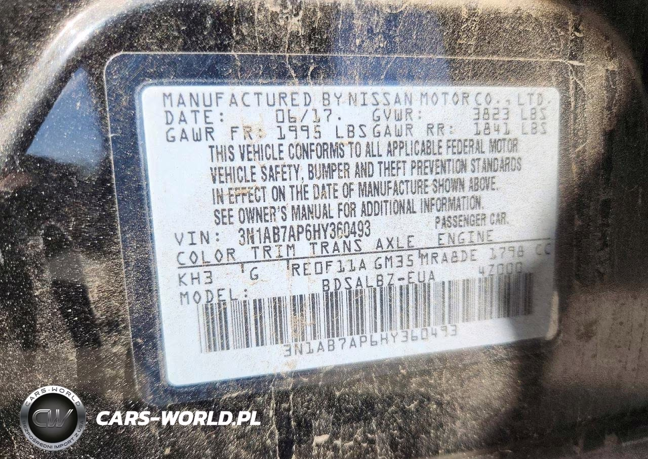 2017 Nissan Sentra S VIN:3N1AB7AP6HY360493 - 13