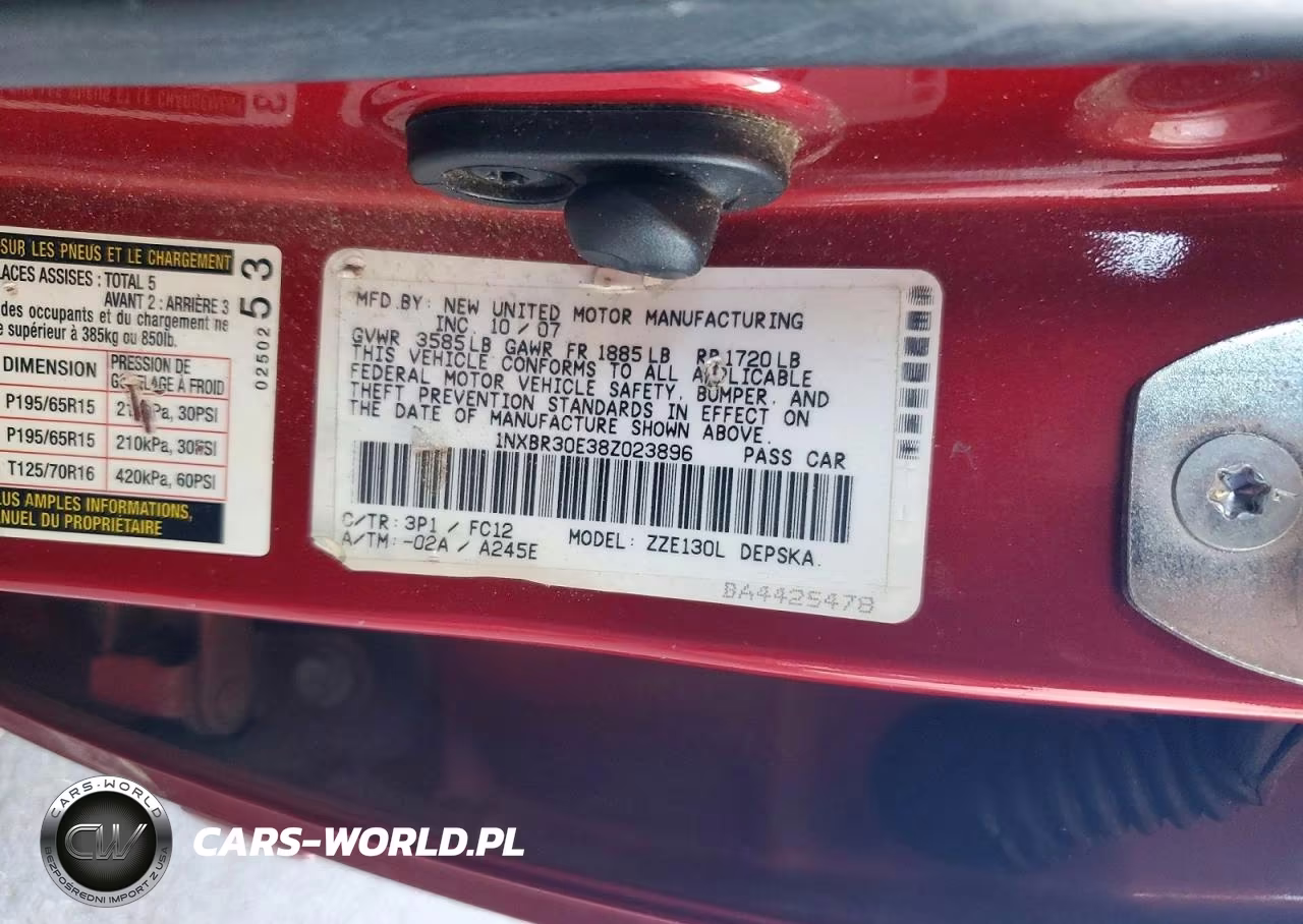 2008 Toyota Corolla S VIN:1NXBR30E38Z023896 - 12