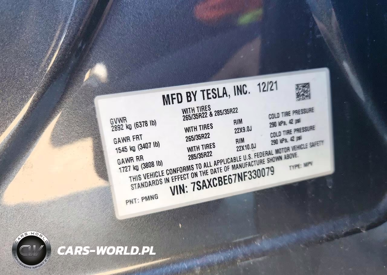 2022 Tesla Model X VIN:7SAXCBE67NF330079 - 13
