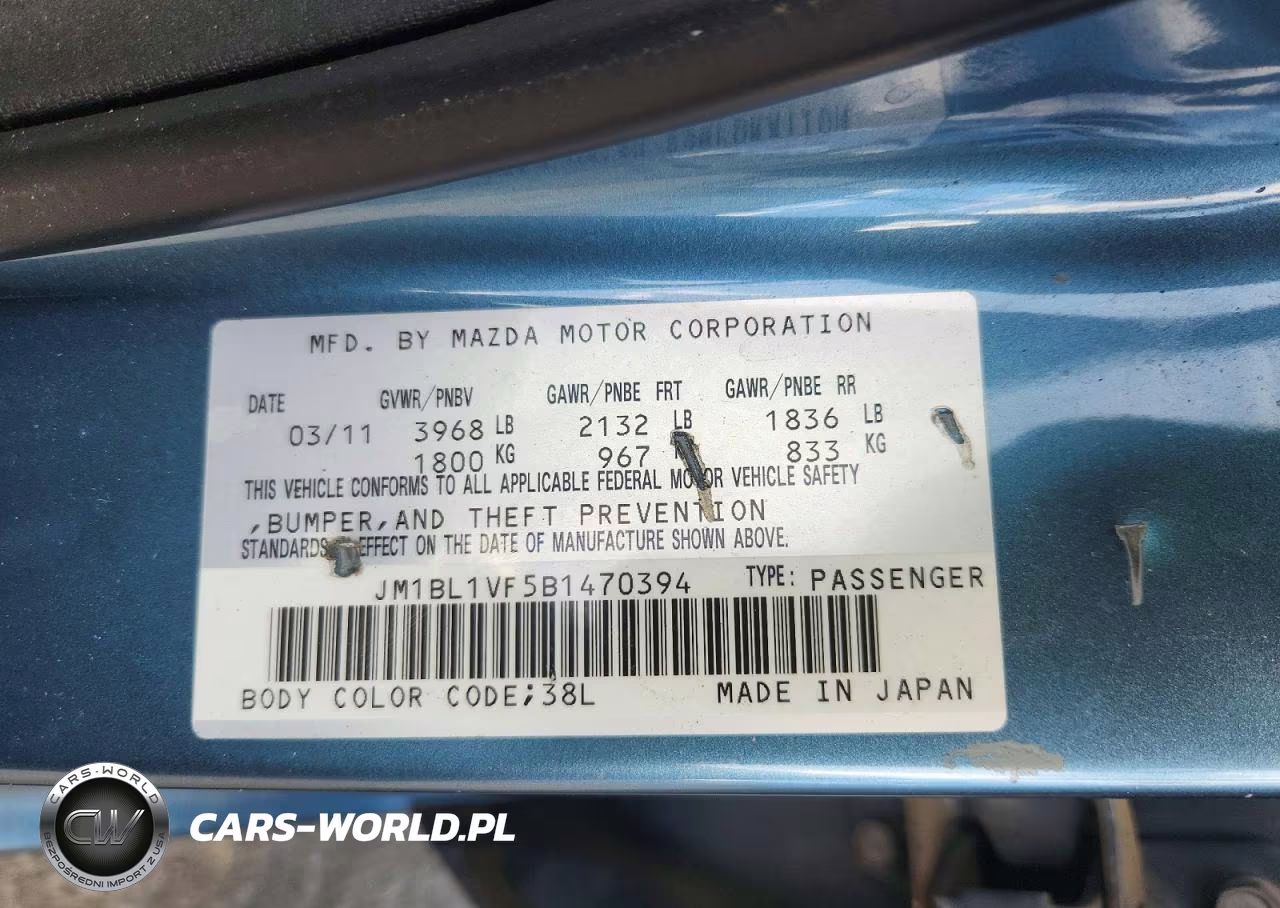 2011 Mazda 3 I VIN:JM1BL1VF5B1470394 - 12